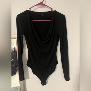 BLACK COWL NECK BODYSUIT SIZE SMALL